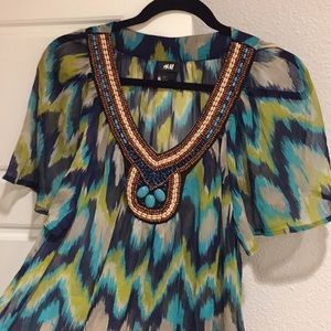 H&M swim cover up with beading